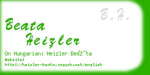 beata heizler business card